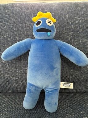 Rainbow Friends Blue Plush with Yellow Crown-Roblox